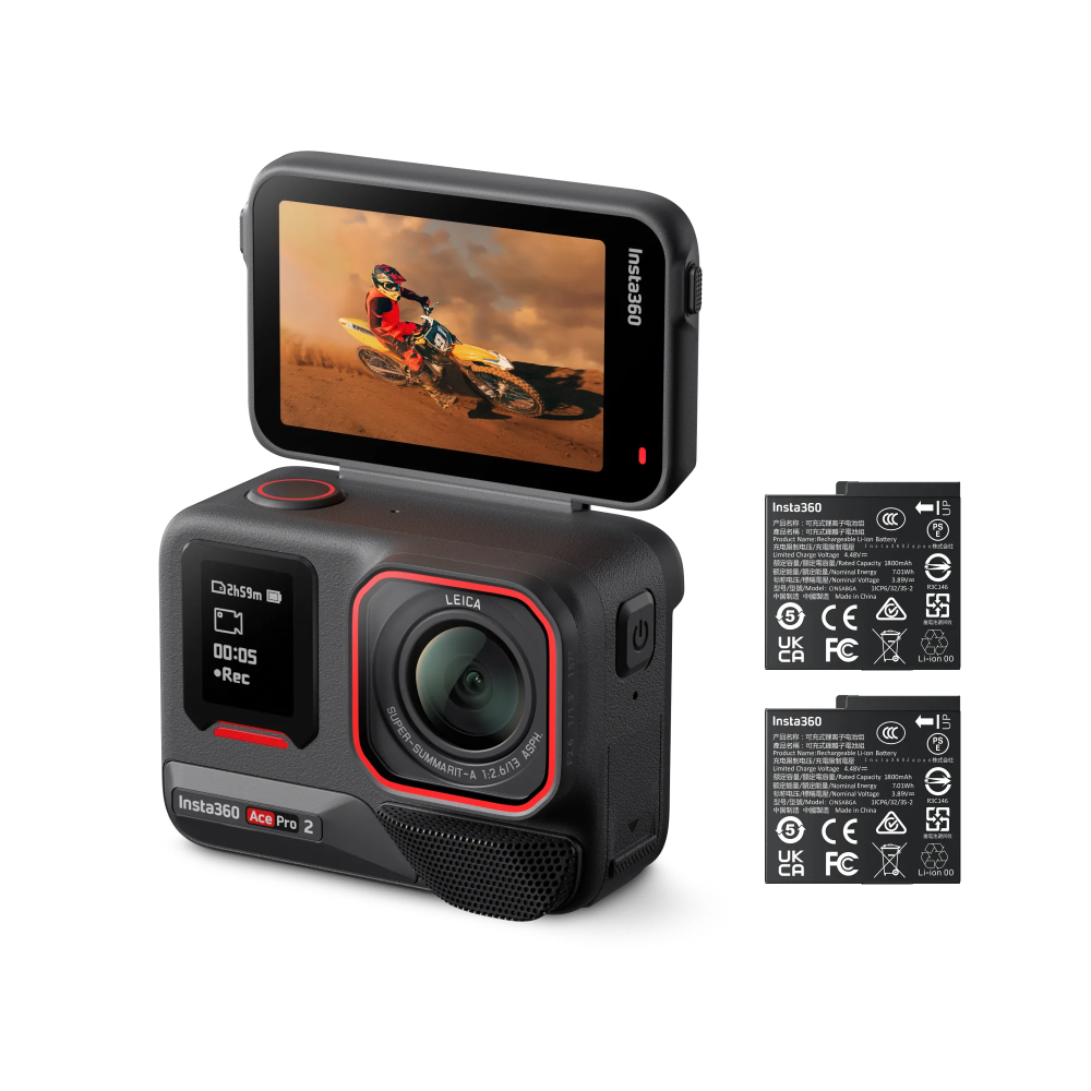 Фото Экшн камера Insta360 Ace Pro 2 Dual Battery, чёрный Фото Экшн камера Insta360 Ace Pro 2 Dual Battery, чёрный