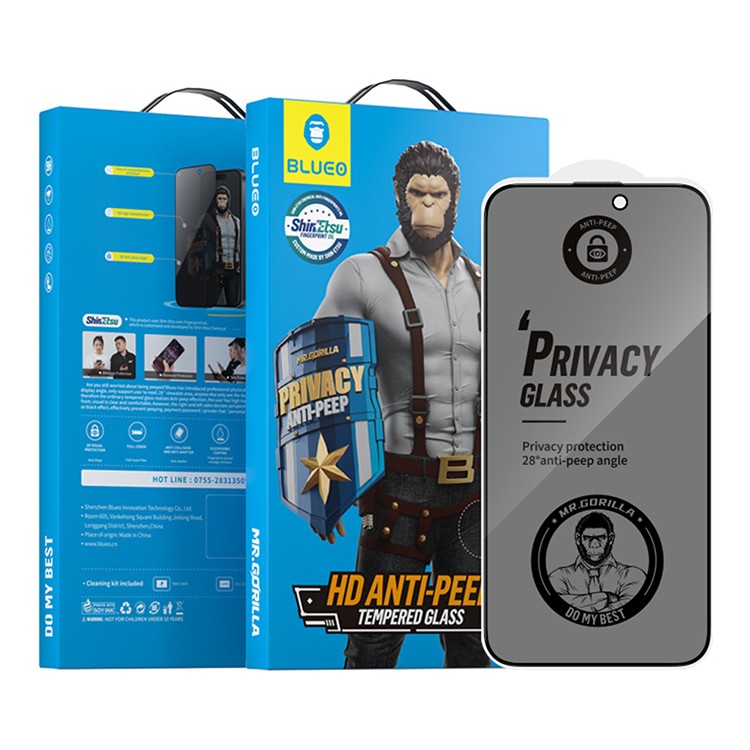 Фото Приватное защитное стекло Blueo для Apple iPhone 15 Plus/14 Pro Max (анти-шпион) Фото Приватное защитное стекло Blueo для Apple iPhone 15 Plus/14 Pro Max (анти-шпион)